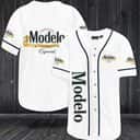 Basic White Modelo Baseball Jersey Gift For Sporty Lovers Basic White Modelo Baseball Jersey Gift For Sporty Lovers