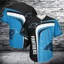 Carolina Panthers Baseball Jersey Blue Black Team Logo Gift For NFL Fans Carolina Panthers Baseball Jersey Blue Black Team Logo Gift For NFL Fans
