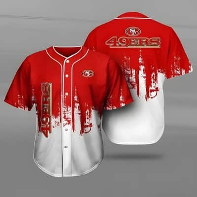 Red And White San Francisco 49ers Baseball Jersey Gift For Sporty Friends Red And White San Francisco 49ers Baseball Jersey Gift For Sporty Friends