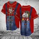 Cool San Francisco 49ers Baseball Jersey Print Denim Overalls Snoopy Gift For NFL Fans Cool San Francisco 49ers Baseball Jersey Print Denim Overalls Snoopy Gift For NFL Fans