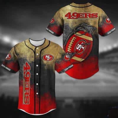 Colorful San Francisco 49ers Baseball Jersey Grenade Rugby Ball Gift For Sports Friends Colorful San Francisco 49ers Baseball Jersey Grenade Rugby Ball Gift For Sports Friends