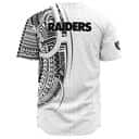 Polynesian White NFL Las Vegas Raiders Baseball Jersey Gift For Sporty Lovers Polynesian White NFL Las Vegas Raiders Baseball Jersey Gift For Sporty Lovers