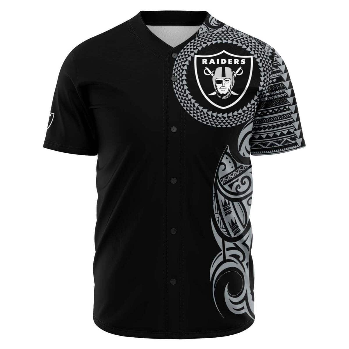 Polynesian Las Vegas Raiders Baseball Jersey Pattern Gift For Sporty Fans