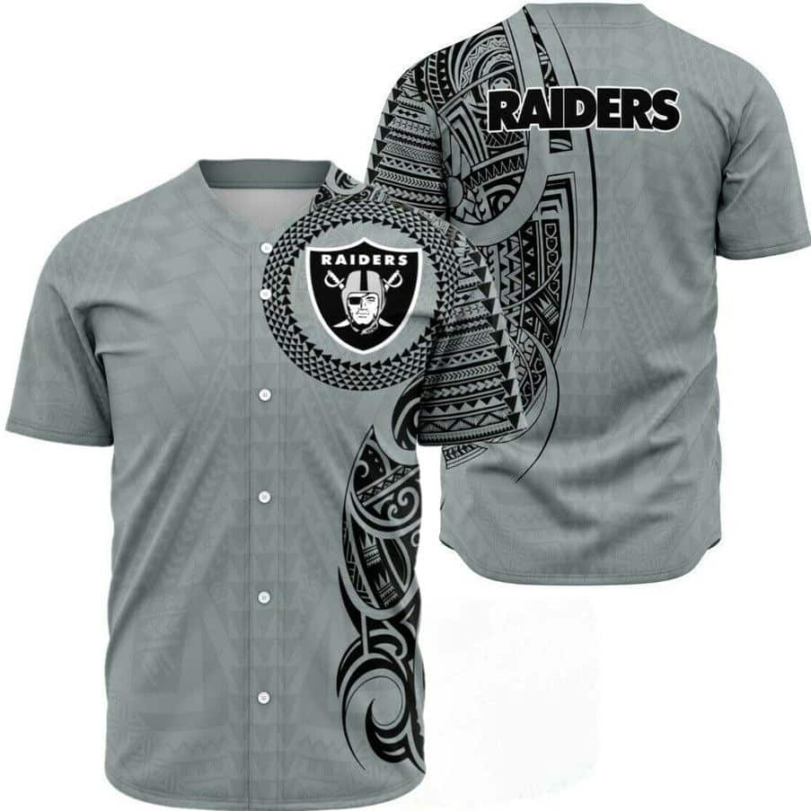 Polynesian Las Vegas Raiders Baseball Jersey Gift For NFL Fans