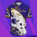NFL Baltimore Ravens Hawaiian Shirt Aloha Blossom Gift For Dad From Daughter