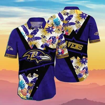 NFL Baltimore Ravens Hawaiian Shirt Tropical Forest Gift For Father-In-Law NFL Baltimore Ravens Hawaiian Shirt Tropical Forest Gift For Father-In-Law