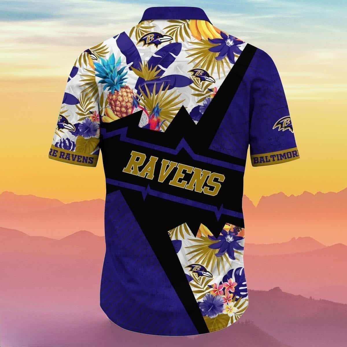 NFL Baltimore Ravens Hawaiian Shirt Tropical Forest Gift For Father-In-Law NFL Baltimore Ravens Hawaiian Shirt Tropical Forest Gift For Father-In-Law