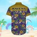 NFL Baltimore Ravens Hawaiian Shirt Aloha Floweret Gift For New Grandpa