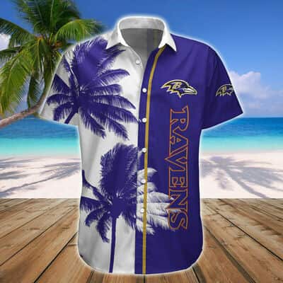 Vintage NFL Baltimore Ravens Hawaiian Shirt Palm Leaves Best Family Gift Vintage NFL Baltimore Ravens Hawaiian Shirt Palm Leaves Best Family Gift