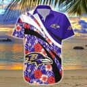 NFL Baltimore Ravens Hawaiian Shirt Colorful Floral Aloha Best Family Gift NFL Baltimore Ravens Hawaiian Shirt Colorful Floral Aloha Best Family Gift