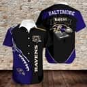 NFL Baltimore Ravens Hawaiian Shirt Black And Purple Gift For New Grandpa NFL Baltimore Ravens Hawaiian Shirt Black And Purple Gift For New Grandpa