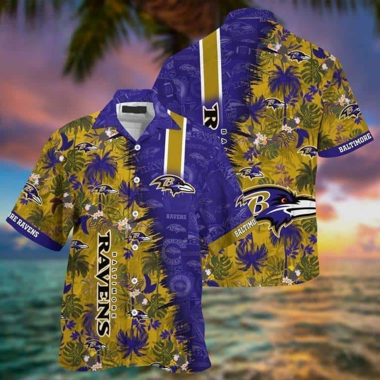 NFL Baltimore Ravens Hawaiian Shirt Aloha Tropical Nature Gift For Hunters