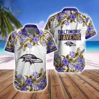 NFL Baltimore Ravens Hawaiian Shirt Floral Aloha Gift For New Grandpa NFL Baltimore Ravens Hawaiian Shirt Floral Aloha Gift For New Grandpa