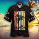 NFL Atlanta Falcons Hawaiian Shirt Dark Palm Trees Beach Lovers Gift NFL Atlanta Falcons Hawaiian Shirt Dark Palm Trees Beach Lovers Gift