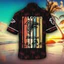 NFL Atlanta Falcons Hawaiian Shirt Dark Palm Trees Beach Lovers Gift NFL Atlanta Falcons Hawaiian Shirt Dark Palm Trees Beach Lovers Gift
