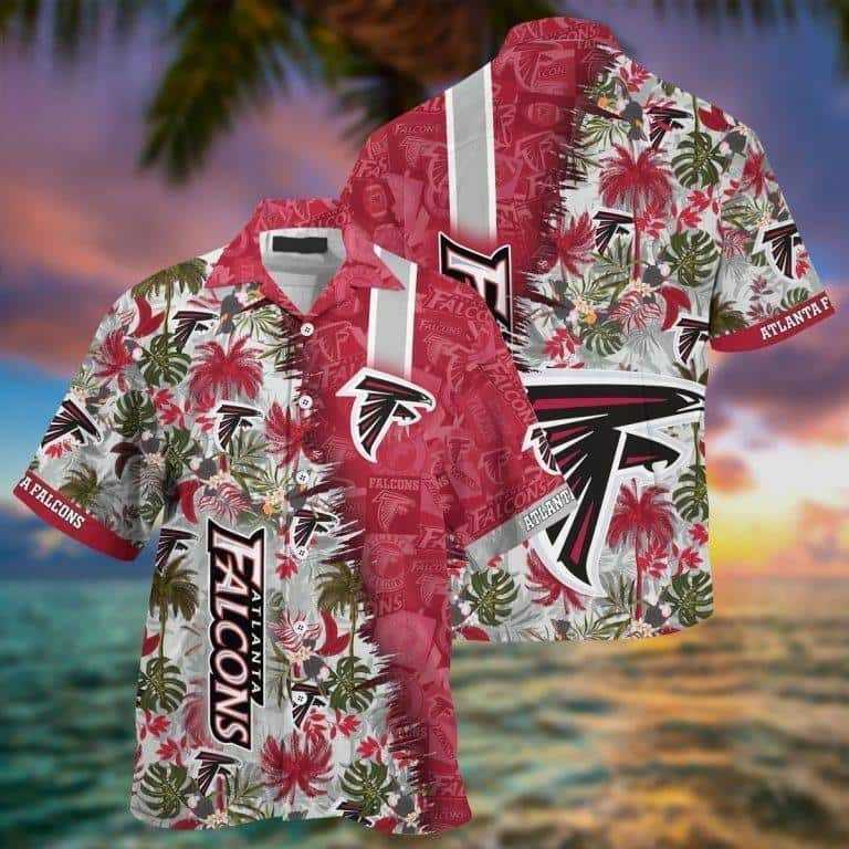 NFL Atlanta Falcons Hawaiian Shirt Aloha Pristine Forest Beach Trip Gift