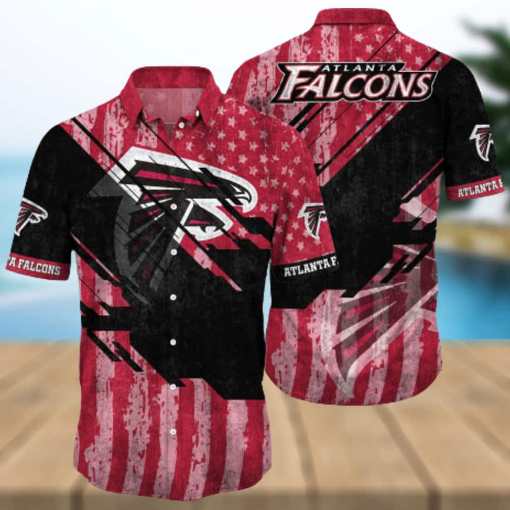 NFL Atlanta Falcons Hawaiian Shirt US Flag Unique Gift For Loyal Fans