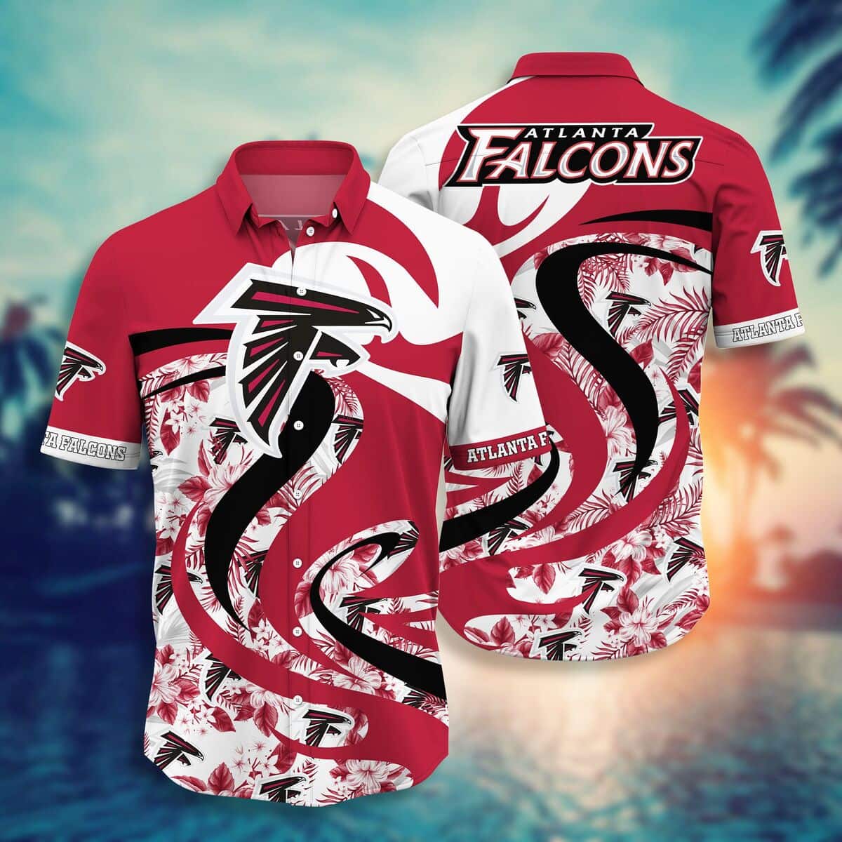 NFL Atlanta Falcons Hawaiian Shirt Tropical Forest Aloha Summer Lovers Gift