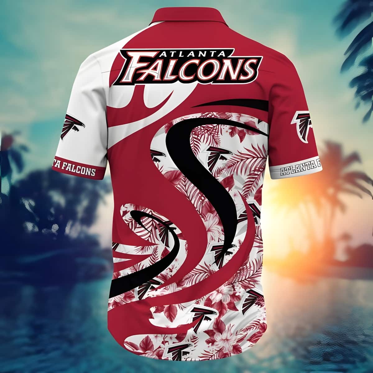 NFL Atlanta Falcons Hawaiian Shirt Tropical Forest Aloha Summer Lovers Gift NFL Atlanta Falcons Hawaiian Shirt Tropical Forest Aloha Summer Lovers Gift