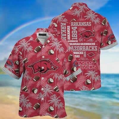 Vintage Aloha NCAA Arkansas Razorbacks Hawaiian Shirt Palm Trees Best Gift For Dad Vintage Aloha NCAA Arkansas Razorbacks Hawaiian Shirt Palm Trees Best Gift For Dad