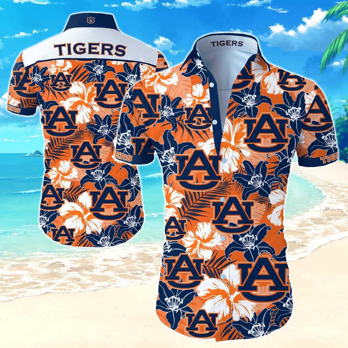 NCAA Auburn Tigers Hawaiian Shirt Aloha Unique Bloom Beach Lovers Gift