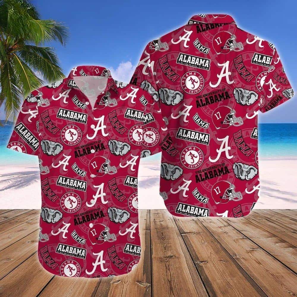 NCAA Alabama Crimson Tide Hawaiian Shirt Red Game Logo Best Gift For Friends NCAA Alabama Crimson Tide Hawaiian Shirt Red Game Logo Best Gift For Friends