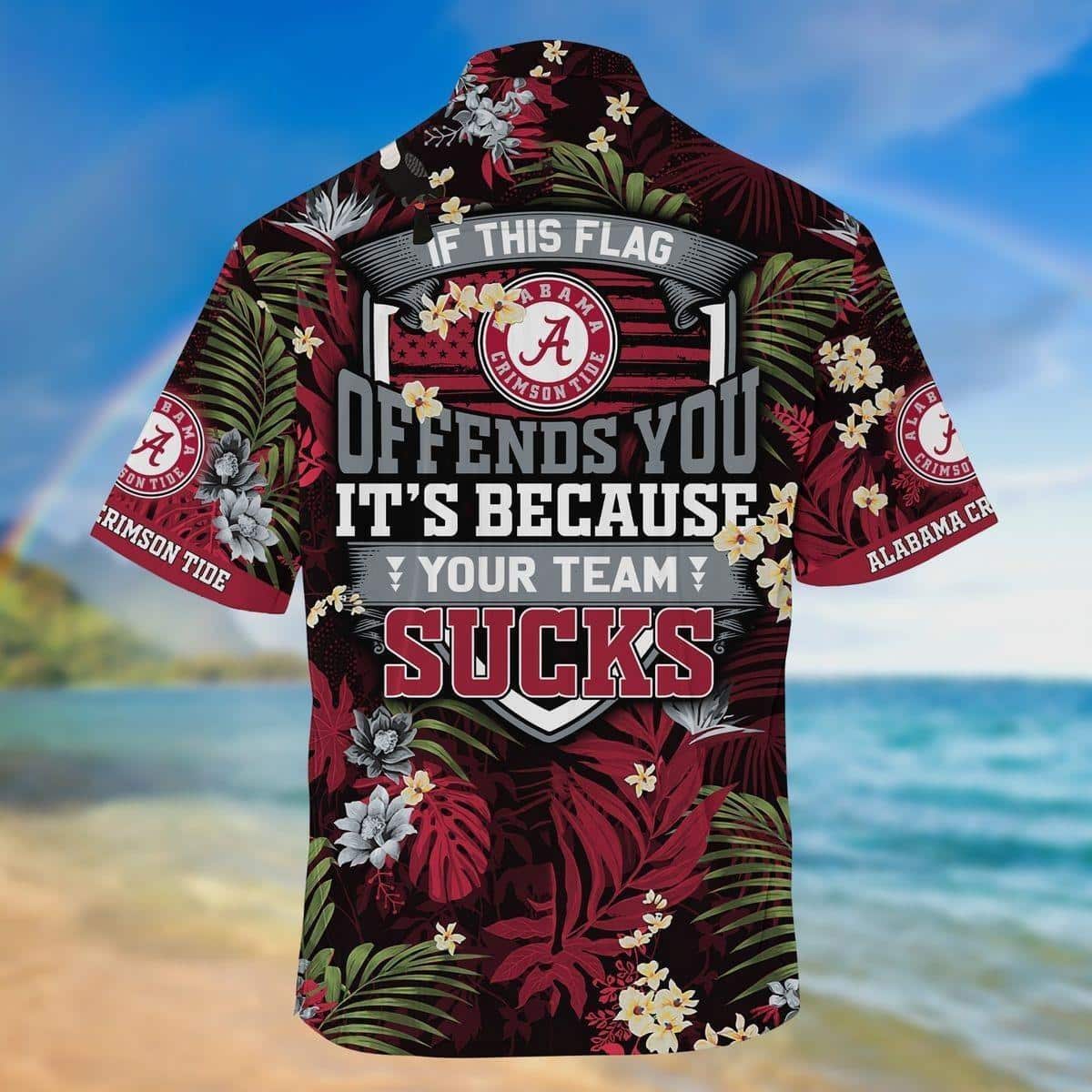 NCAA Alabama Crimson Tide Hawaiian Shirt If This Flag Offends You Gift For Cool Dad NCAA Alabama Crimson Tide Hawaiian Shirt If This Flag Offends You Gift For Cool Dad