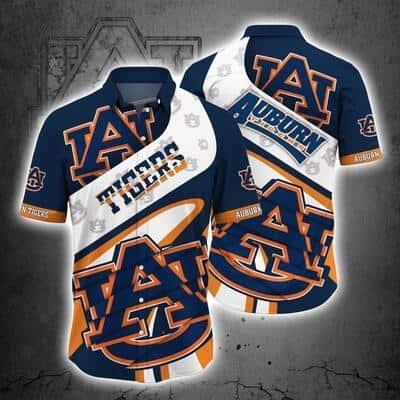 NCAA Auburn Tigers Hawaiian Shirt Game Logo Gift For Trusty Fans