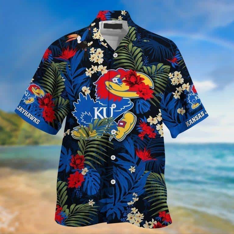 Trendy NCAA Kansas Jayhawks Hawaiian Shirt Tropical Aloha Gift For Boyfriend Trendy NCAA Kansas Jayhawks Hawaiian Shirt Tropical Aloha Gift For Boyfriend
