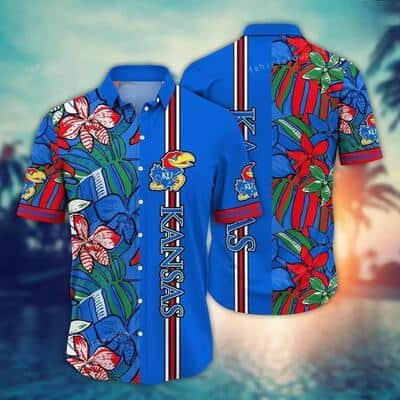 NCAA Kansas Jayhawks Hawaiian Shirt Colorful Aloha Plants Gift Ideas For Summer NCAA Kansas Jayhawks Hawaiian Shirt Colorful Aloha Plants Gift Ideas For Summer