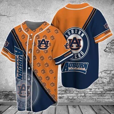 Orange And Blue NCAA Auburn Tigers Baseball Jersey Logo Team Gift For Best Friend Orange And Blue NCAA Auburn Tigers Baseball Jersey Logo Team Gift For Best Friend