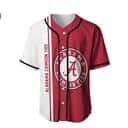 Red And White NCAA Alabama Crimson Tide Baseball Jersey Best Gift For Football Fans Red And White NCAA Alabama Crimson Tide Baseball Jersey Best Gift For Football Fans