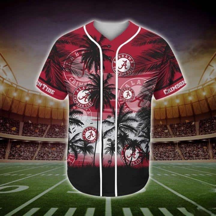 Vintage NCAA Alabama Crimson Tide Baseball Jersey Palm Tree Gift For Football Fans Vintage NCAA Alabama Crimson Tide Baseball Jersey Palm Tree Gift For Football Fans