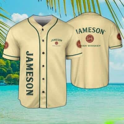 Beige Jameson Baseball Jersey Gift For Whiskey Lovers Beige Jameson Baseball Jersey Gift For Whiskey Lovers