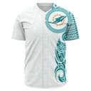 Polynesian NFL Miami Dolphins Baseball Jersey Gift For Boyfriend
