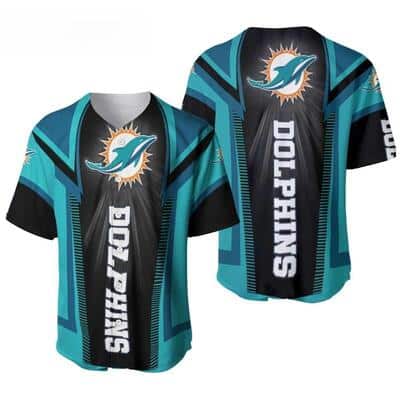 Stylish NFL Miami Dolphins Baseball Jersey Mascot Logo Gift For Football Boyfriend
