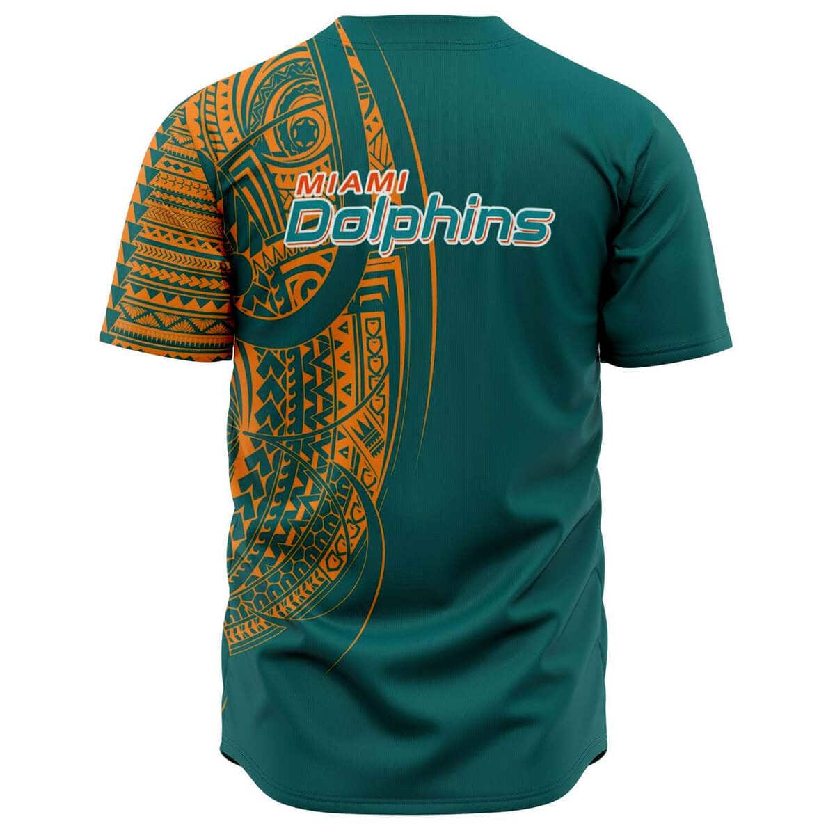 Polynesian NFL Miami Dolphins Baseball Jersey Gift For Football Lovers Polynesian NFL Miami Dolphins Baseball Jersey Gift For Football Lovers