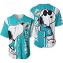 Awesome NFL Miami Dolphins Baseball Jersey Cool Snoopy Funny Gift For Sporty Husband