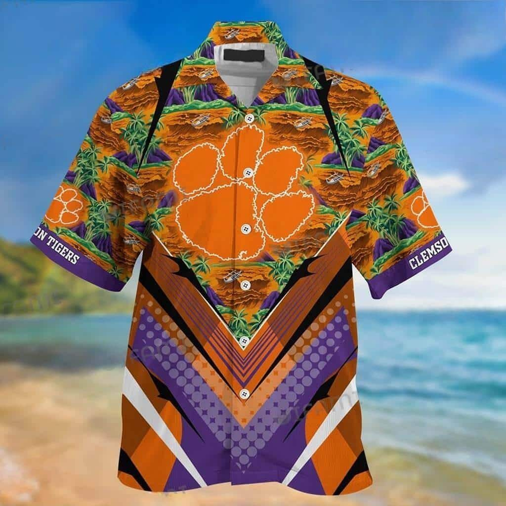 NCAA Clemson Tigers Hawaiian Shirt Aloha Mountain Gift For Beach Lovers