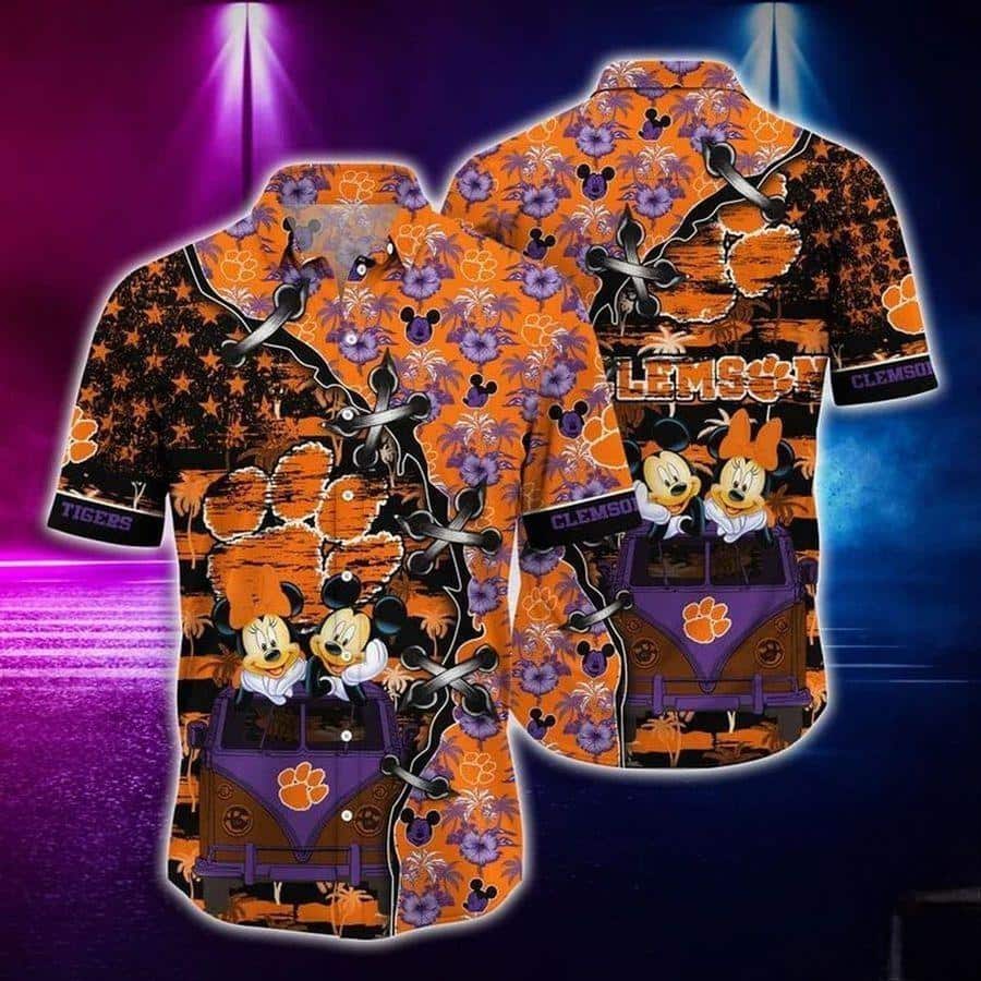 NCAA Clemson Tigers Hawaiian Shirt Mickey Mouse Gift For Disney Lovers