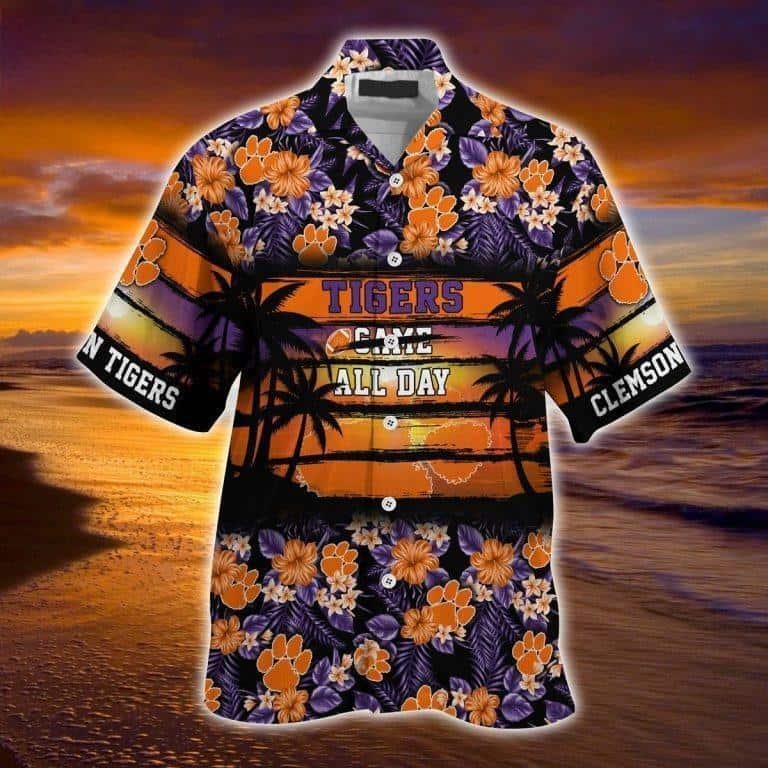 Trendy NCAA Clemson Tigers Hawaiian Shirt Floral Aloha Gift For Nature Lovers Trendy NCAA Clemson Tigers Hawaiian Shirt Floral Aloha Gift For Nature Lovers