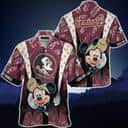 NCAA Florida State Seminoles Hawaiian Shirt Mickey Mouse Gift For Disney Lovers NCAA Florida State Seminoles Hawaiian Shirt Mickey Mouse Gift For Disney Lovers