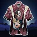 NCAA Florida State Seminoles Hawaiian Shirt Mickey Mouse Gift For Disney Lovers NCAA Florida State Seminoles Hawaiian Shirt Mickey Mouse Gift For Disney Lovers