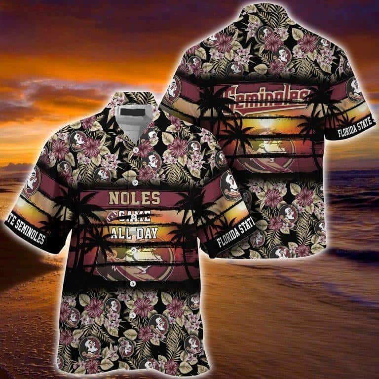 NCAA Florida State Seminoles Hawaiian Shirt Sunset Aloha Scenery Summer Gift NCAA Florida State Seminoles Hawaiian Shirt Sunset Aloha Scenery Summer Gift