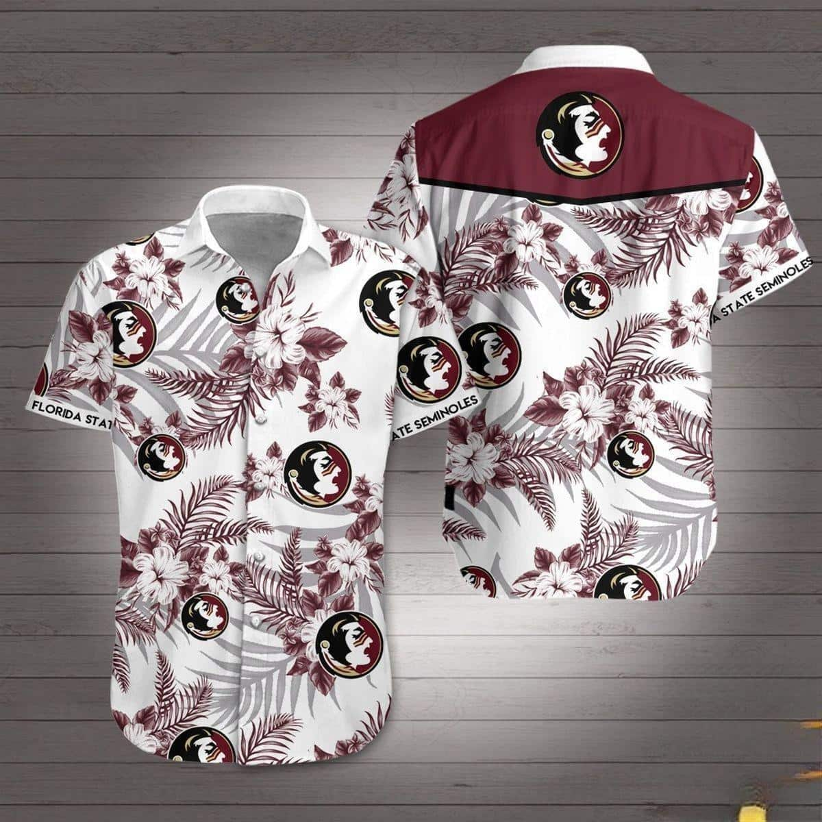 White NCAA Florida State Seminoles Hawaiian Shirt Aloha Flower Gift For Nature Lovers