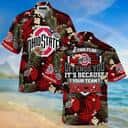 NCAA Ohio State Buckeyes Hawaiian Shirt Colorful Tropical Forest Gift For Boyfriend NCAA Ohio State Buckeyes Hawaiian Shirt Colorful Tropical Forest Gift For Boyfriend
