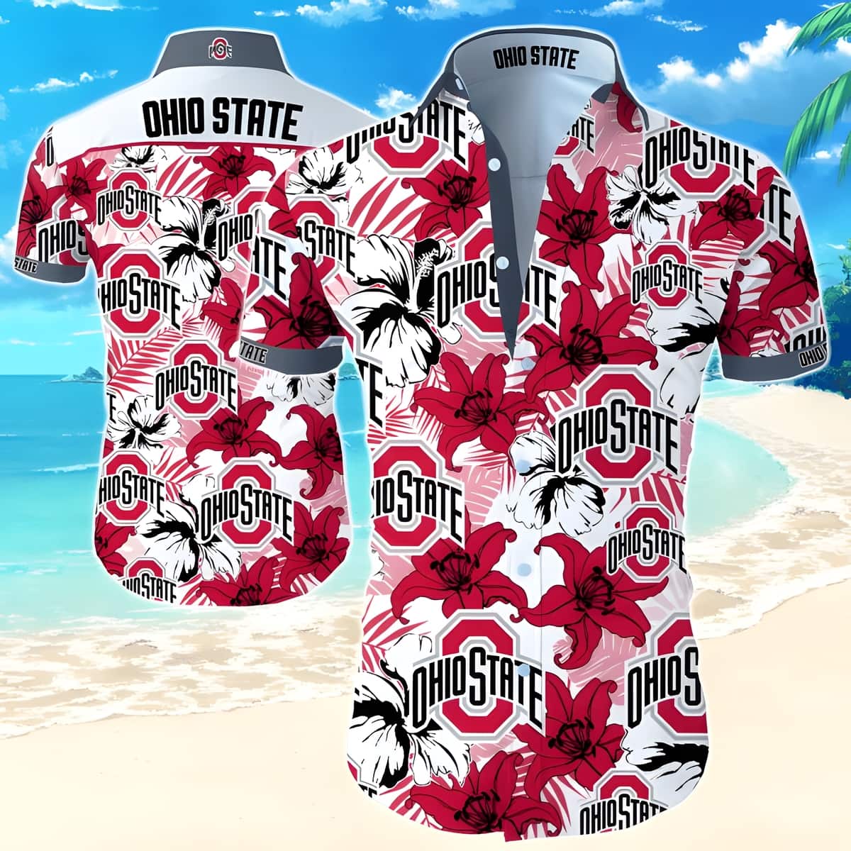 Trendy NCAA Ohio State Buckeyes Hawaiian Shirt Tropical Ecosystem Best Gift For Grandpa