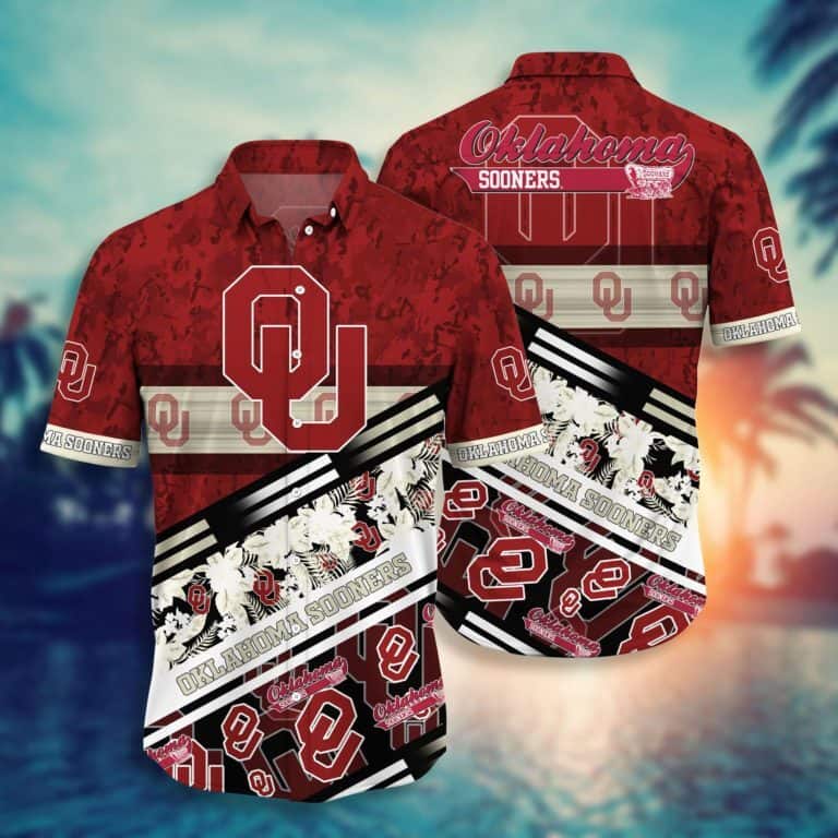 Cool NCAA Oklahoma Sooners Hawaiian Shirt Aloha Summer Gift For New Grandpa