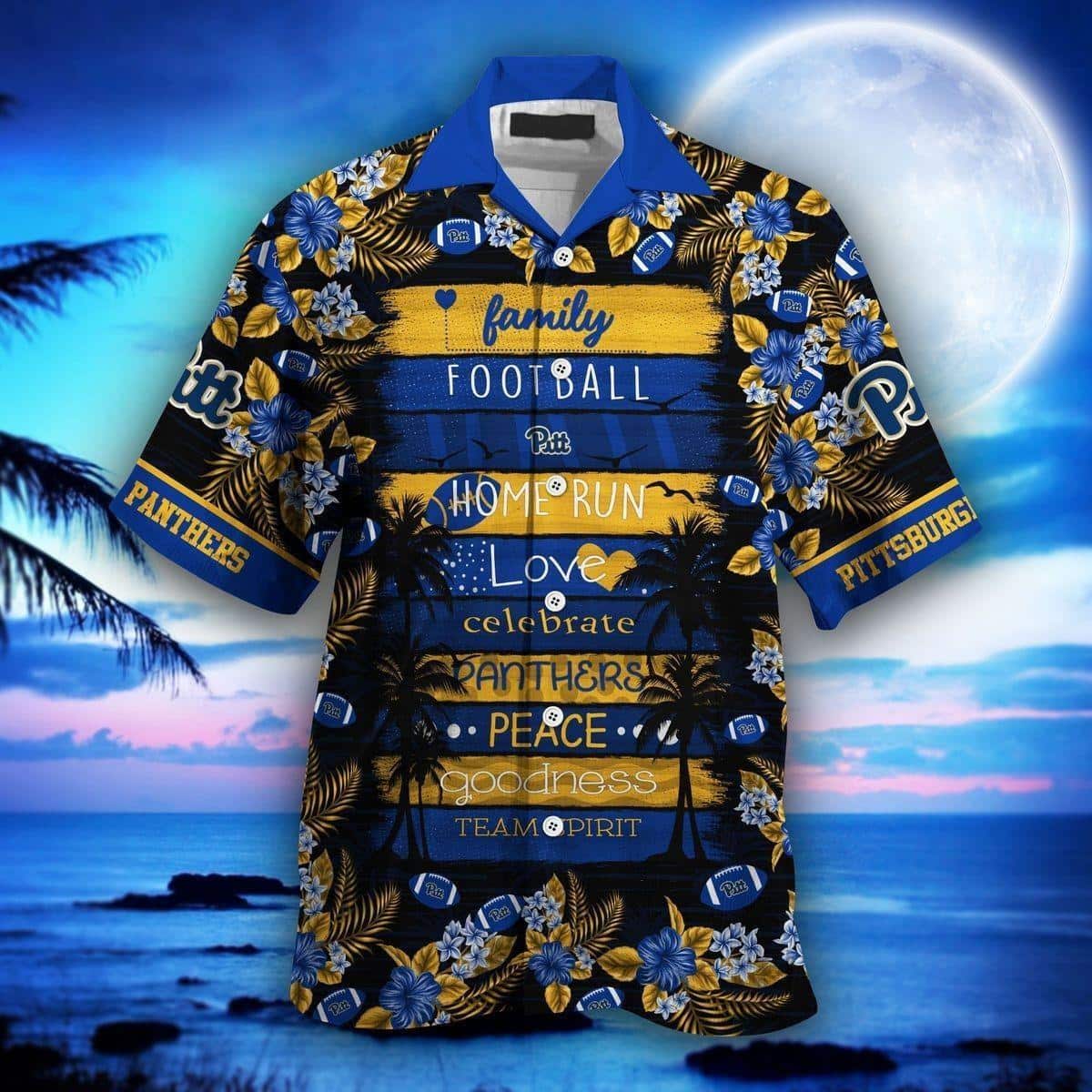 NCAA Pitt Panthers Hawaiian Shirt Family Football Homerun Team Spirit Gift For Friendship NCAA Pitt Panthers Hawaiian Shirt Family Football Homerun Team Spirit Gift For Friendship