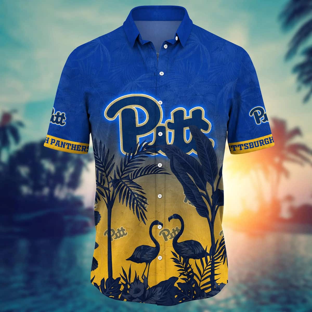 Vintage Aloha NCAA Pitt Panthers Hawaiian Shirt Flora And Fauna Gift For Boyfriend Vintage Aloha NCAA Pitt Panthers Hawaiian Shirt Flora And Fauna Gift For Boyfriend